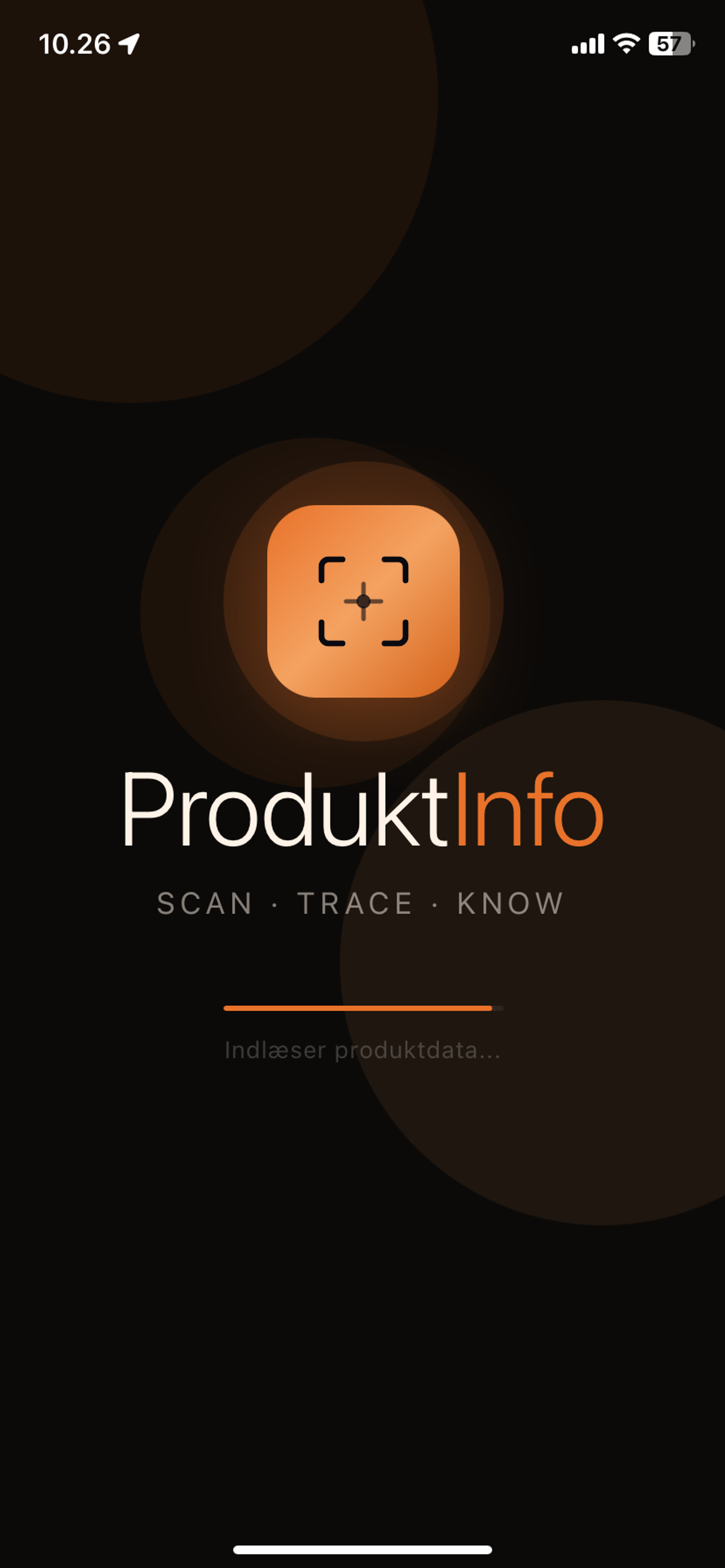 ProduktInfo splash screen